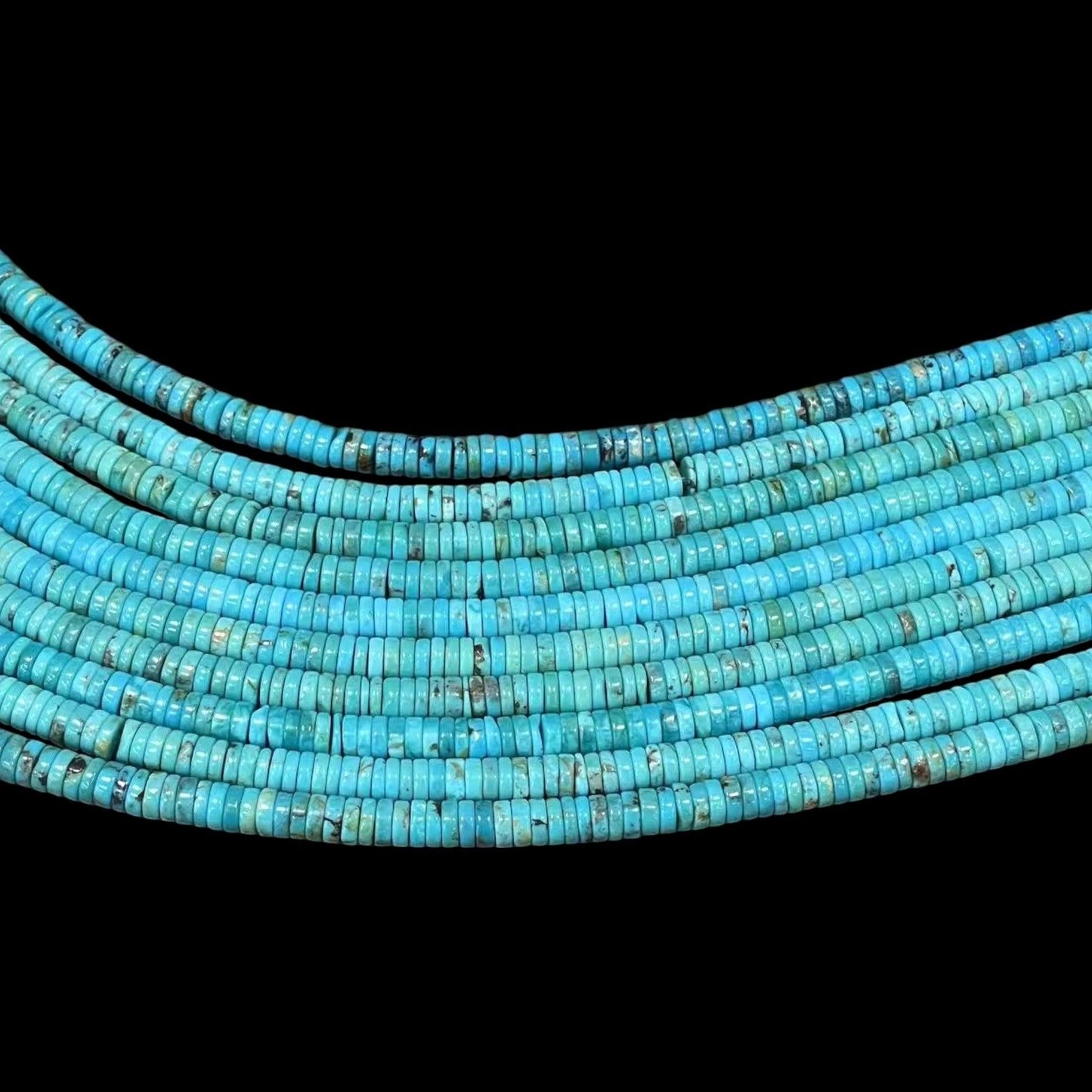 Natural Turquoise, Heishi Disk 6mm