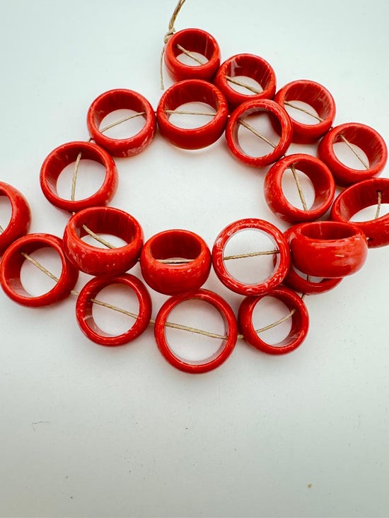 Ring Bead 22mm Coral
