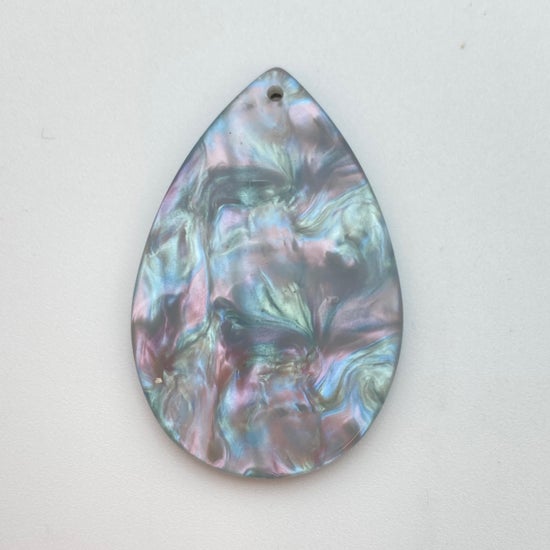 Laser cut Tear Drop 46mm Rainbow shell
