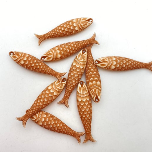 Fish Drop 48mm Two-tone Natural