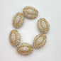 Inlay Oval 22mm Ivory / gold- IY-0030-E