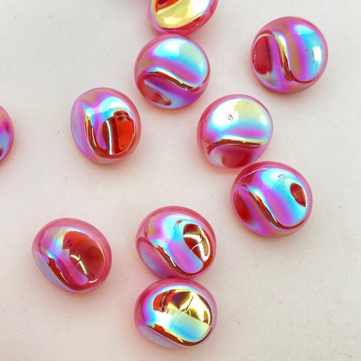 Button 12mm Pink AB - BUTTON-0428-B