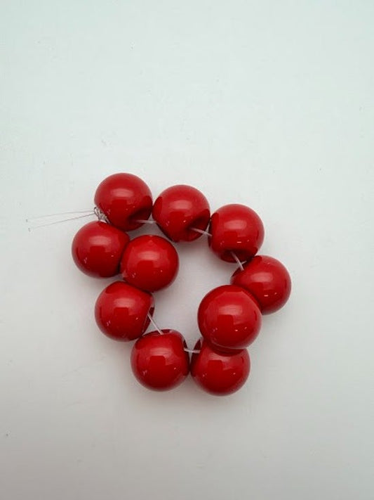 Bauble 12mm Hot Red