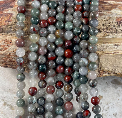 African Bloodstone, Round 6mm 8mm
