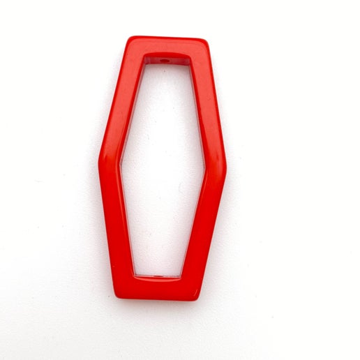 6 Sided Frame 48mm Cherry Red