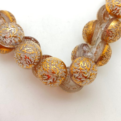 Button 16mm Clear/gold - BUTTON-0375-C