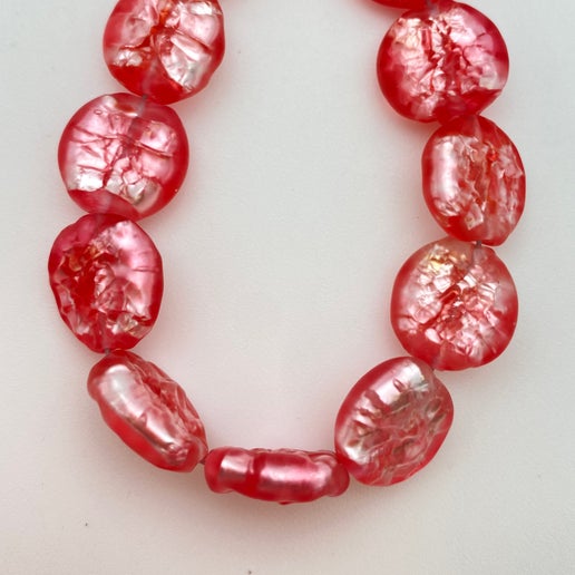 Baroque Flat 14mm Rose Quartz - YAYIN