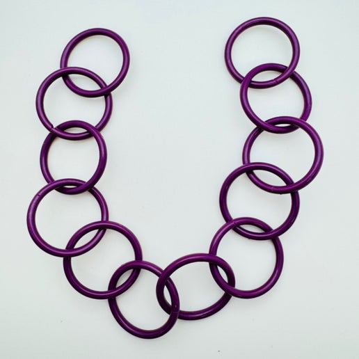 Resin Chain Link 14"x37mm Purple