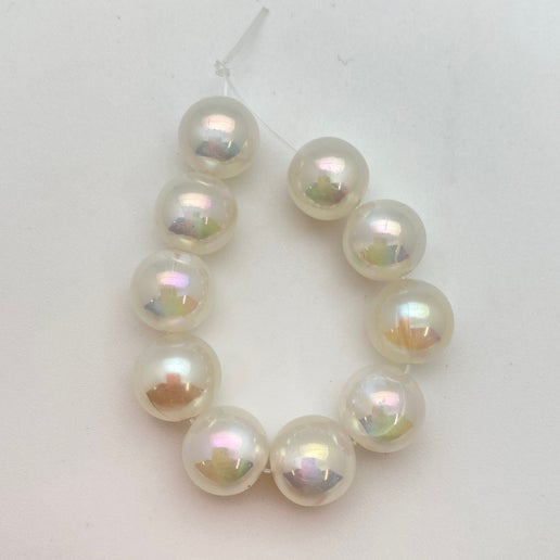 Round 12mm White Luster