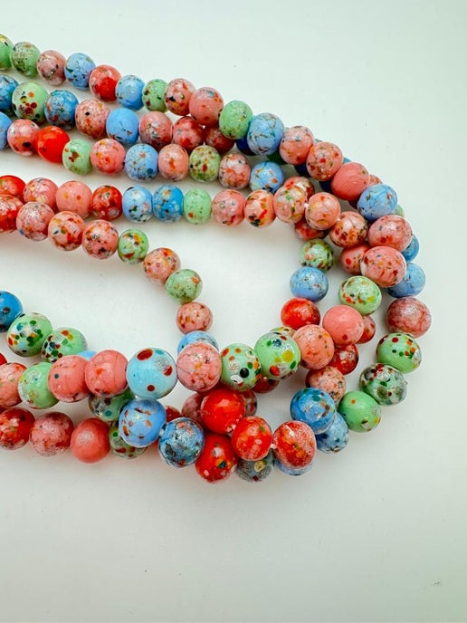 Lampwork Glass 9mm Confetti mix