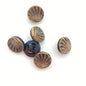 Button 10mm Jet/gold - BUTTON-0122-E