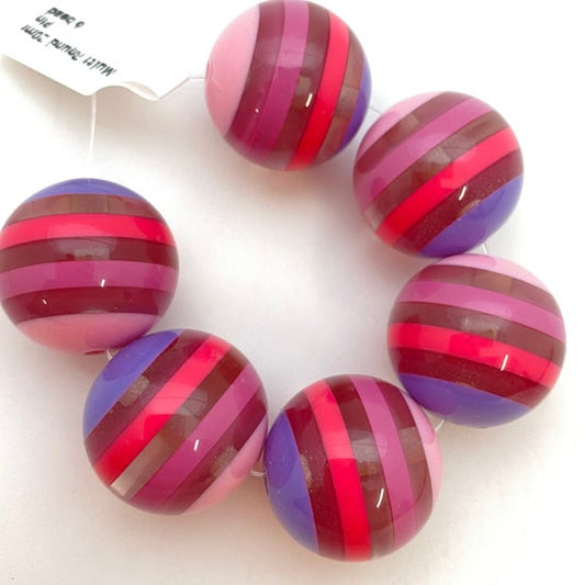 Layered Round 20mm Multi Pinks