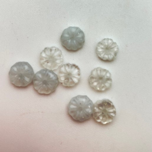 Cab Vintage Glass 9mm White - CAB-0087-C