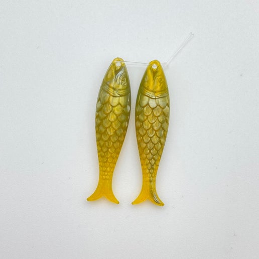 Fish Drop 48mm - Olive Luster