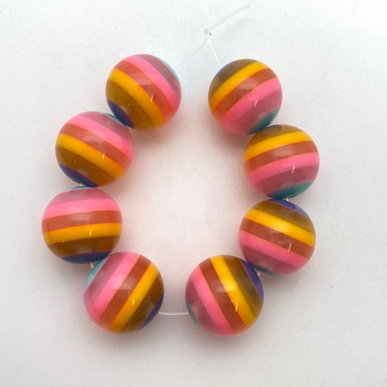 Layered Round 16mm Multi Neon