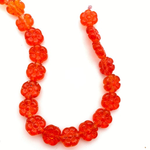 Vintage Glass Flowers 8mm Hyacinth