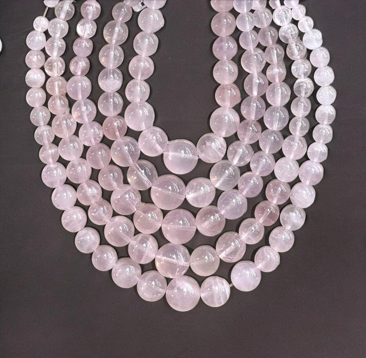 Rose Quartz Graduated Round 6-15mm