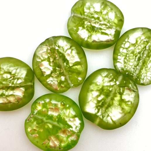 Baroque Flat 22mm Peridot - YAYIN