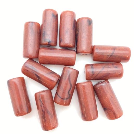 Barrel 30x15mm Rosewood Marble - FY-0899-E