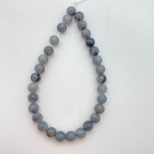Round 6mm Gray Marble