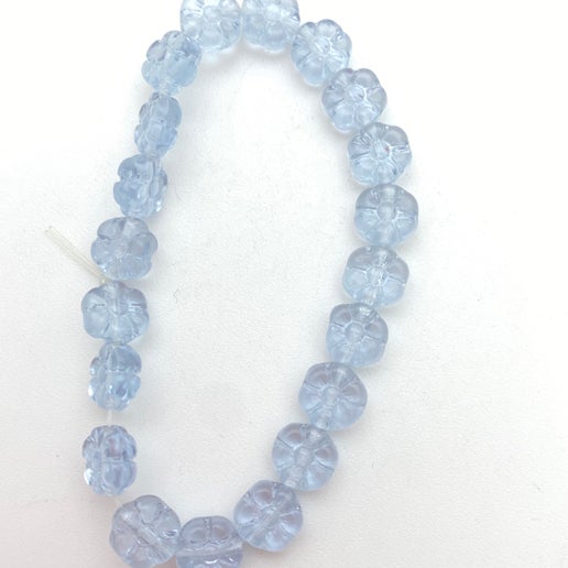 Vintage Glass Flowers 8mm Periwinkle