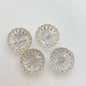 Button 16mm Clear/gold - BUTTON-0135-C