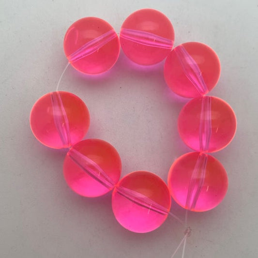 Round 16mm Pink Neon