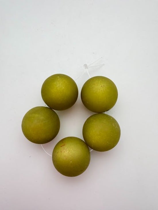 Round 20mm Satin Olive