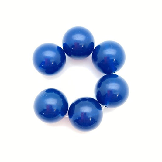 Round 18mm Navy Transparent