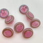 Button 10mm Pink/silver - BUTTON-0350-B