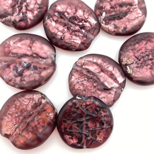 Baroque Flat 22mm Dark Amethyst - YAYIN