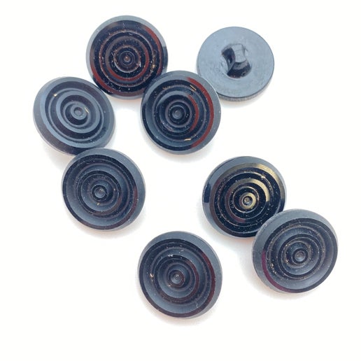 Button 12mm Jet - BUTTON-0086-C