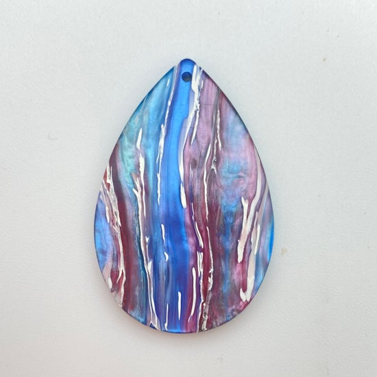 Laser cut Tear drop 46mm Abalone