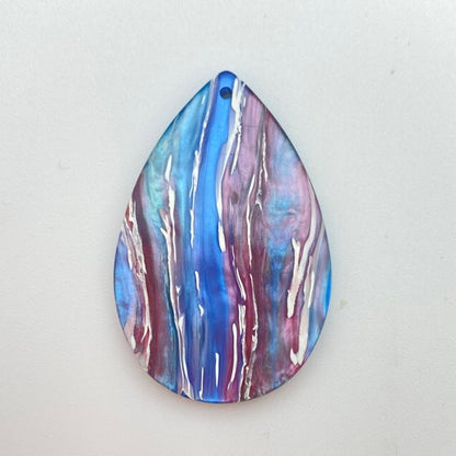 Laser cut Tear drop 46mm Abalone