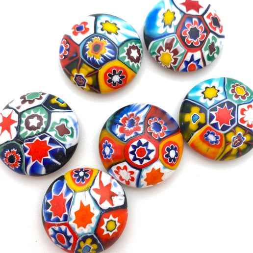 Cab Vintage Glass 22mm Multi - CAB-0060-D