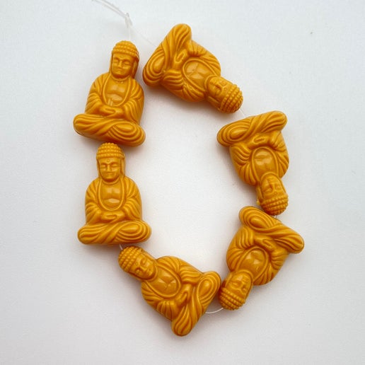 Buddha 25x15mm Mustard