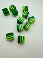 Layered Cube 15mm Multi Green