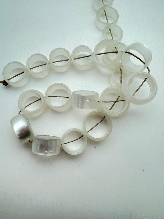Ring Bead 22mm Moon glow White