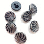 Button 14mm Jet/silver - BUTTON-0120-C