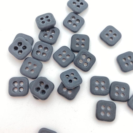 Button 10mm Jet matte - BUTTON-0044-C