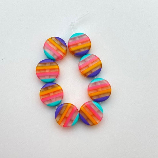 Layered Disk 12mm Multi Neon