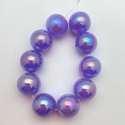 Round 12mm Lavender Luster