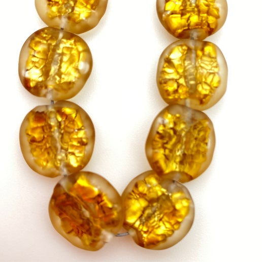 Baroque Flat 14mm Citrine - YAYIN