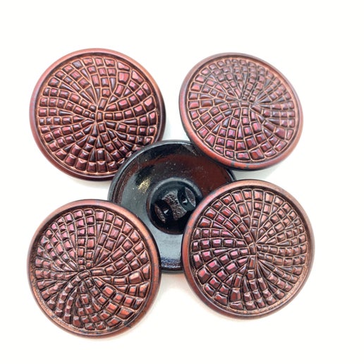 Button 28mm copper iris - BUTTON-0419-B