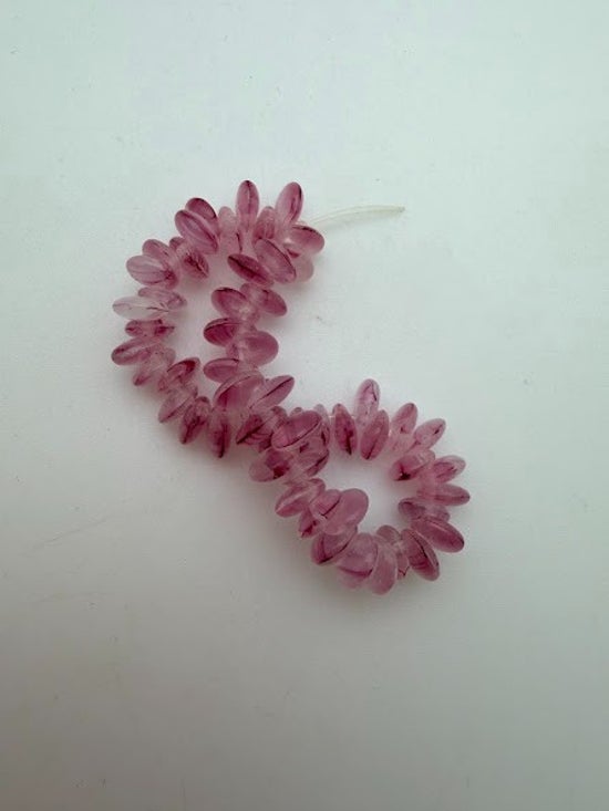 Vintage Glass Circle Drop 6mm Multi Pink