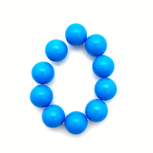 Round 12mm Blue Lupin