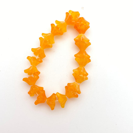 Flower Cap 10mm Tangerine Marble