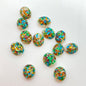 Cab Vintage Glass 10x8mm Multi - CAB-0024-E