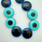 Layered Dome 25mm Turquoise, Navy, Jet