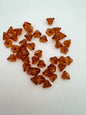 Vintage Glass Flower Cap 8mm Topaz